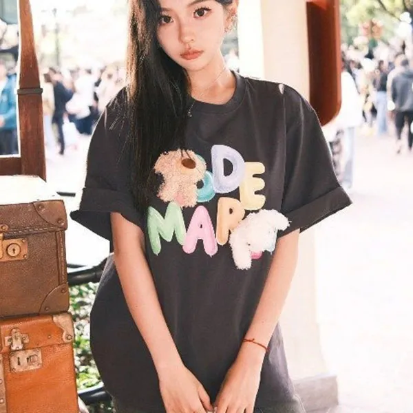 Áo Phông Nữ 13 De Marzo Black Doozoo Balloon Forest River Tshirt FR0408-0190 Màu Đen Size S