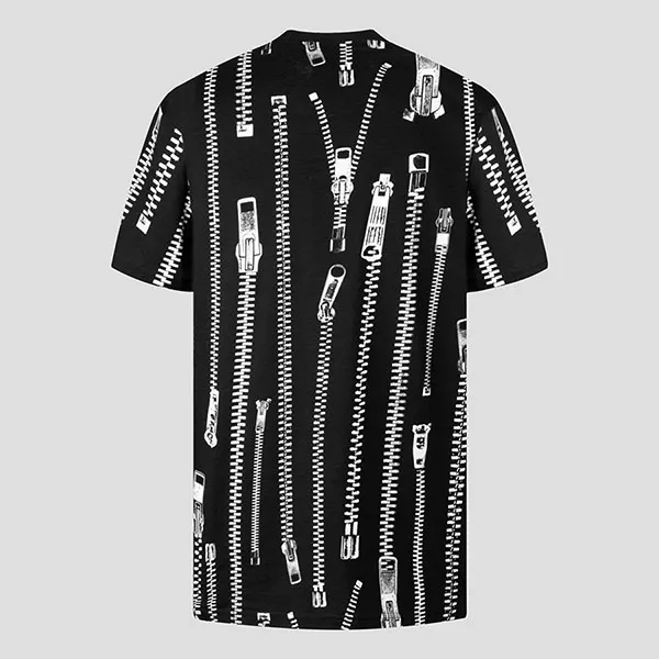 Áo Phông Nữ Moschino Black With Zipper Detail TShirt 201Z PT071120402555 Màu Đen