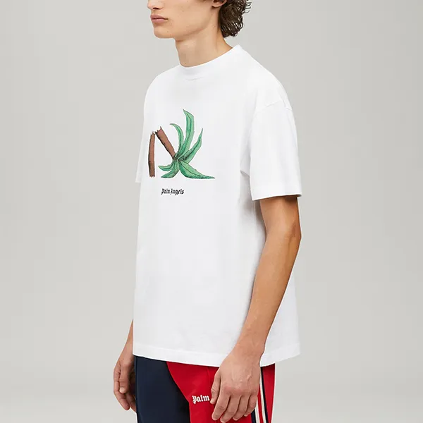 Áo Phông Nam Palm Angels Broken Palm Classic Tshirt Màu Trắng - Thời trang - Vua Hàng Hiệu