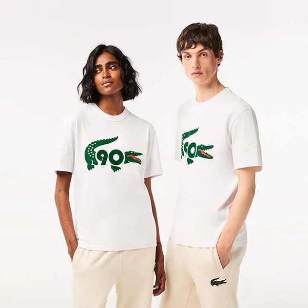 Áo Phông Unisex Lacoste Exclusively For Members - The 90th Anniversary Collector TShirt TH2362 51 001 Màu Trắng Size S
