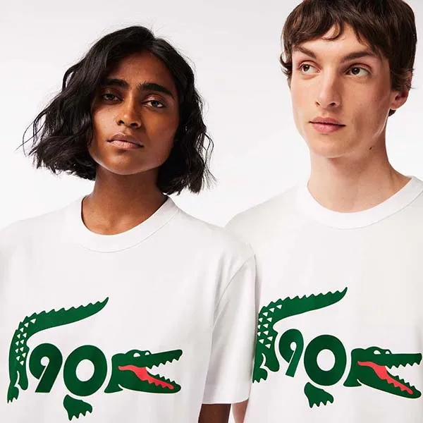 Áo Phông Unisex Lacoste Exclusively For Members - The 90th Anniversary Collector TShirt TH2362 51 001 Màu Trắng Size S