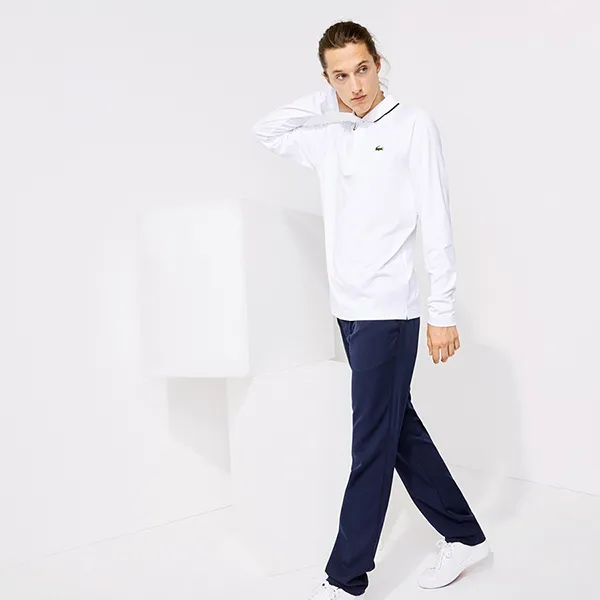 Áo Polo Dài Tay Nam Lacoste Sport Breathable Golf Polo DH4758 - 522 Màu Trắng Size 3
