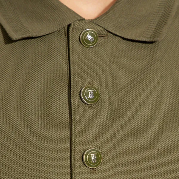 Áo Polo Nam Burberry Green Goldman Button Logo 8055239 Màu Xanh - Thời trang - Vua Hàng Hiệu