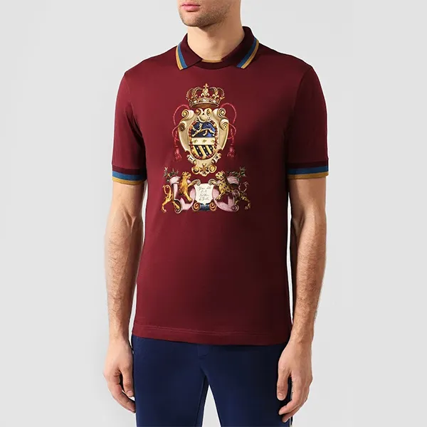 Áo Polo Nam Dolce & Gabbana D&G Polo Shirt G8KL6T Màu Đỏ Đô Size 44 - Thời trang - Vua Hàng Hiệu