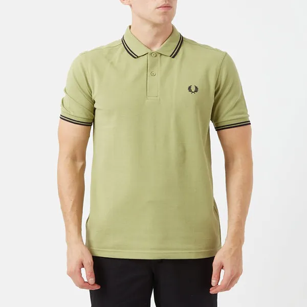 Áo Polo Nam Fred Perry Twin Tipped Polo Shirt M3600 P05 Màu Xanh Cốm Size XS