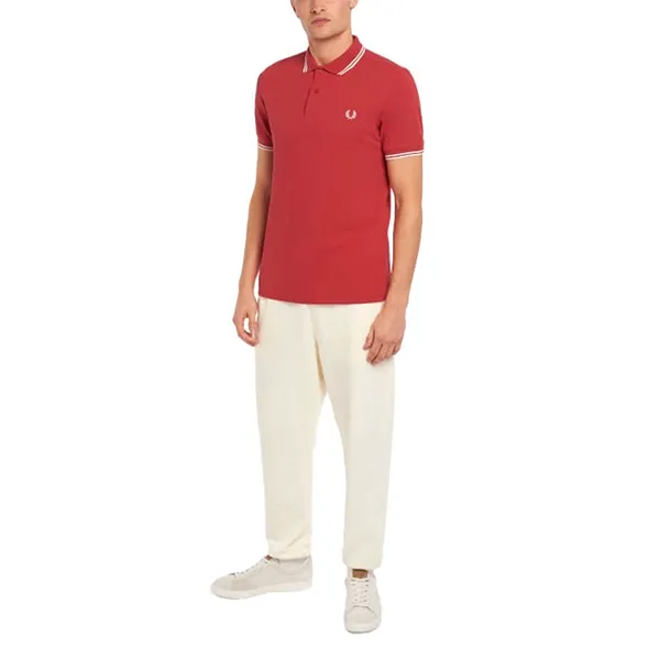 Áo Polo Nam Fred Perry Twin Tipped Polo Shirt M3600 P46 Màu Đỏ Size M - Thời trang - Vua Hàng Hiệu