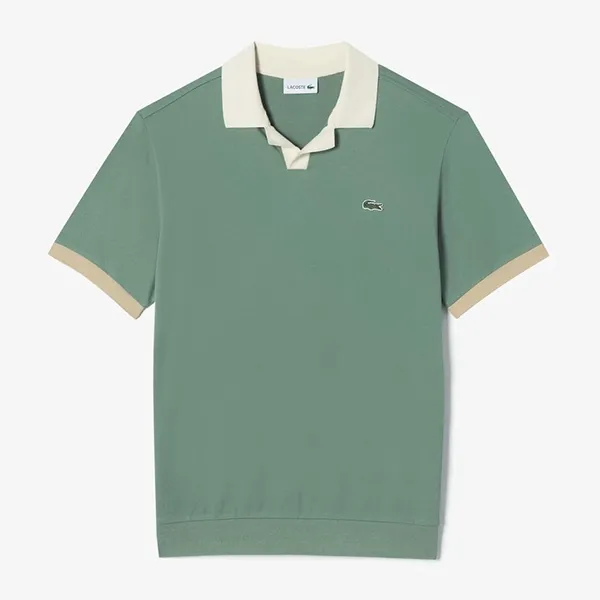 Áo Polo Nam Lacoste Color Block Open Collar Polo Tshirt PH279E 5HX Màu Xanh Ngọc Size 5 - Thời trang - Vua Hàng Hiệu