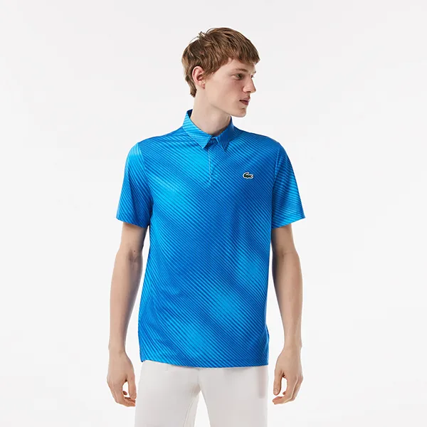 Áo Polo Nam Lacoste Men's Golf Printed Recycled Polyester Polo DH5175 ZMI Màu Xanh Dương Size 4 - Thời trang - Vua Hàng Hiệu
