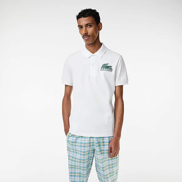 Áo Polo Nam Lacoste Men's Lacoste Cotton Mini-Piqué PH5076-00 Màu Trắng Size 4 - Thời trang - Vua Hàng Hiệu
