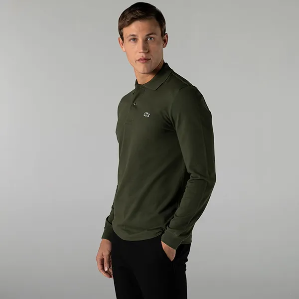 Áo Polo Dài Tay Nam Lacoste Men's Long-Sleeve Classic Fit L1312 S7T Màu Xanh Olive Size 3 - Thời trang - Vua Hàng Hiệu