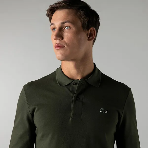 Áo Polo Dài Tay Nam Lacoste Men's Long-Sleeve Classic Fit L1312 S7T Màu Xanh Olive Size 3 - Thời trang - Vua Hàng Hiệu