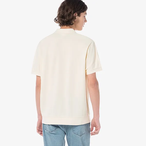 Áo Polo Nam Lacoste Men's Open Collar Short Sleeve Polo PH086E XFJ Màu Trắng Kem Size 4