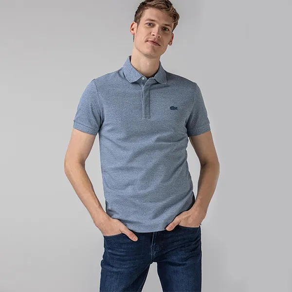 Áo Polo Nam Lacoste Men’s Paris Polo Regular Fit Stretch Cotton Piqué PH5522 1GF Màu Ghi Size 3