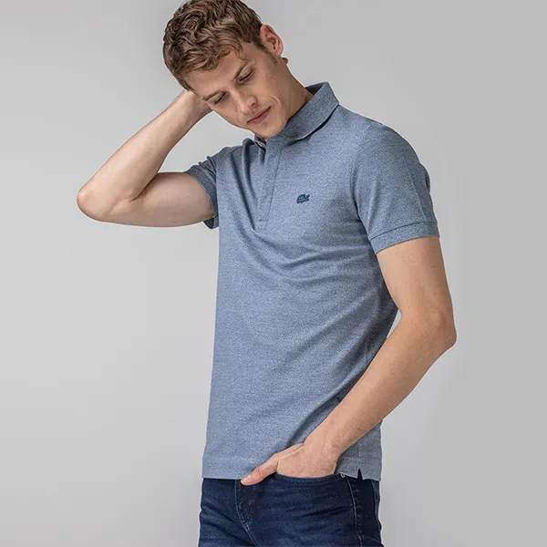 Áo Polo Nam Lacoste Men’s Paris Polo Regular Fit Stretch Cotton Piqué PH5522 1GF Màu Ghi Size 3