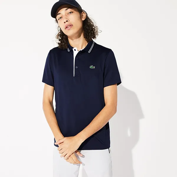 Áo Polo Nam Lacoste Men's Polo Shirt DH6843 R26 Màu Xanh Navy Size 5