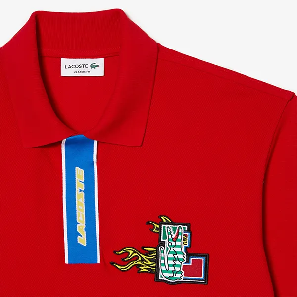 Áo Polo Nam Lacoste Men's Regular Fit Cotton Polo Shirt PH1465 240 Màu Đỏ Size 3 - Thời trang - Vua Hàng Hiệu