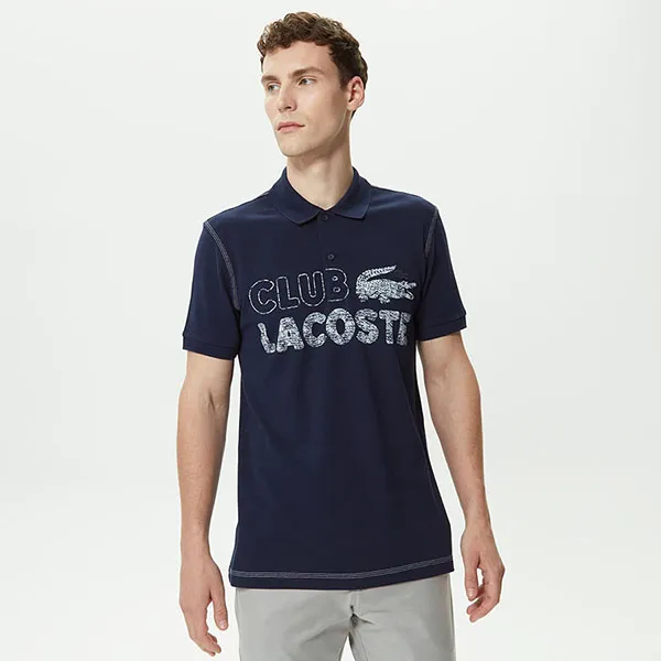 Áo Polo Nam Lacoste Men's Regular Fit Printed Navy Blue PH5452 51 166 Màu Xanh Navy Size S - Thời trang - Vua Hàng Hiệu
