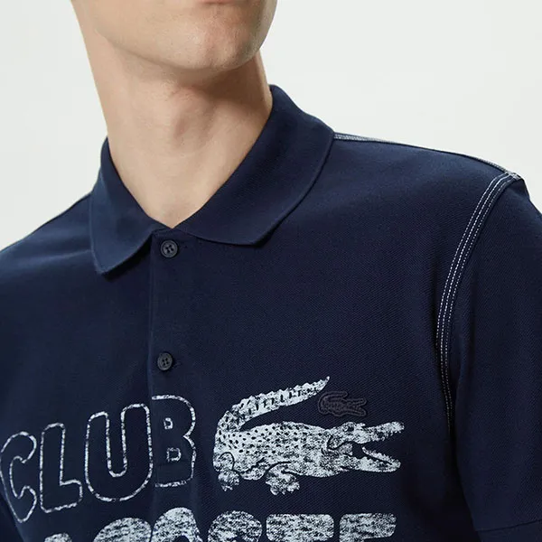 Áo Polo Nam Lacoste Men's Regular Fit Printed Navy Blue PH5452 51 166 Màu Xanh Navy Size S - Thời trang - Vua Hàng Hiệu