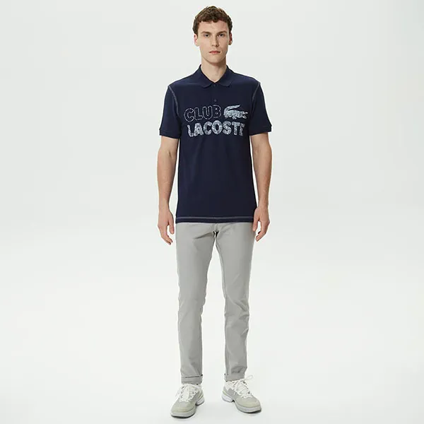 Áo Polo Nam Lacoste Men's Regular Fit Printed Navy Blue PH5452 51 166 Màu Xanh Navy Size S - Thời trang - Vua Hàng Hiệu