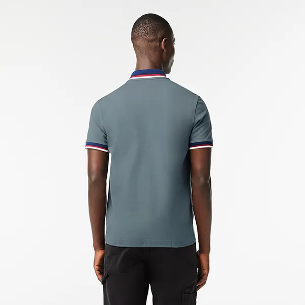 Áo Polo Nam Lacoste Men's Regular Fit Stretch Cotton Piqué PH3461-51 Màu Xám Size 3