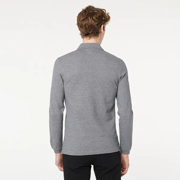 Áo Polo Dài Tay Nam Lacoste Men's Slim Fit Stretch Mini Piqué Polo PH4010 - E8G Màu Xanh Xám Size 3 - Thời trang - Vua Hàng Hiệu