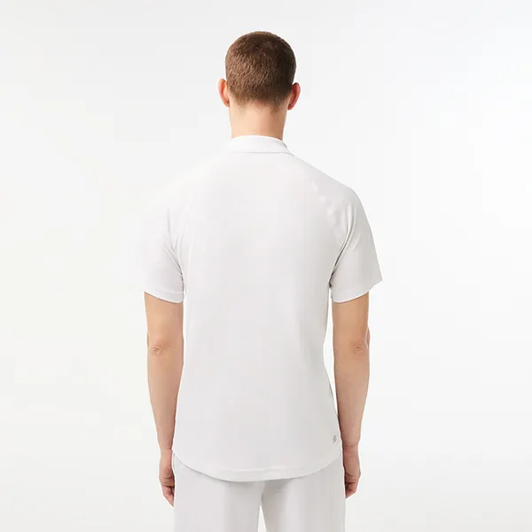 Áo Polo Nam Lacoste Men's Sport Breathable Run-Resistant Interlock Polo Shirt DH3201 001 Màu Trắng Size 5