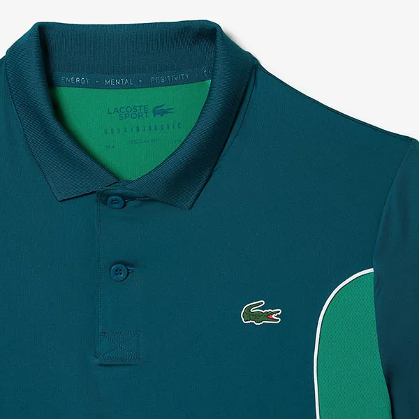 Áo Polo Nam Lacoste Men's SPORT Novak Djokovic Regular Fit Colorblock DH3543 51 KXD Màu Xanh Size 4