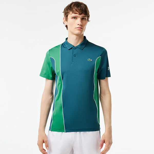 Áo Polo Nam Lacoste Men's SPORT Novak Djokovic Regular Fit Colorblock DH3543 51 KXD Màu Xanh Size 4