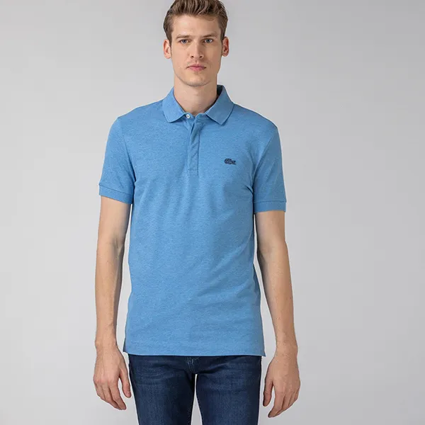 Áo Polo Nam Lacoste Men's Stretch Cotton Smart Paris Polo PH5522 EUA Màu Xanh Blue Size 2
