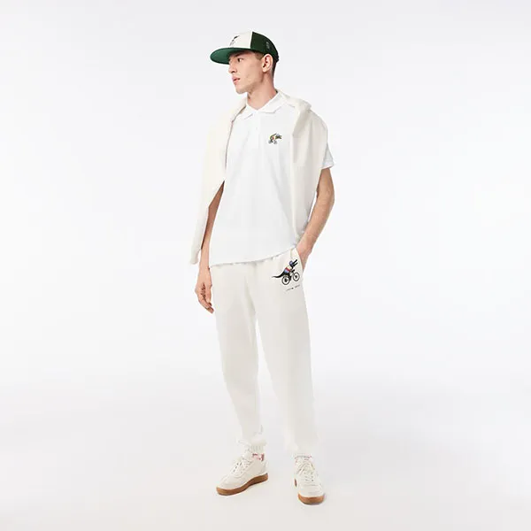 Áo Polo Nam Lacoste Men’s X Netflix Organic Cotton Shirt PH7057 51 VIQ White Màu Trắng Size 5 - Thời trang - Vua Hàng Hiệu