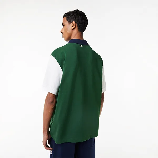Áo Polo Nam Lacoste Men's Loose Fit Organic Cotton Polo Shirt PH7822 YUY Màu Xanh Lá Size 3