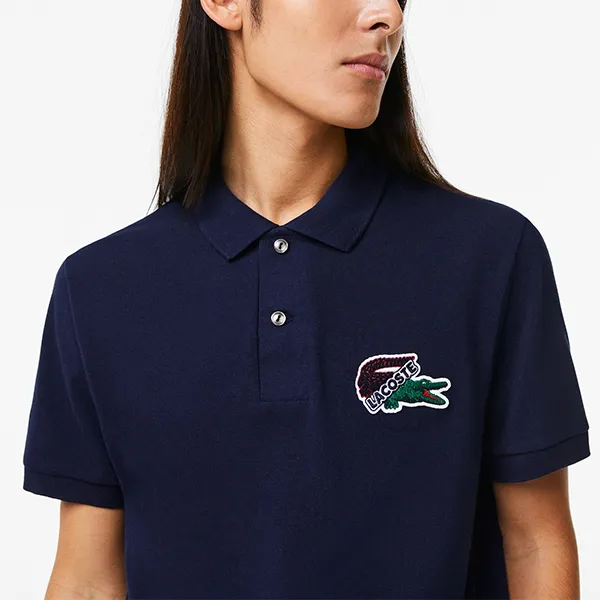 Áo Polo Nam Lacoste Organic Cotton Piqué Polo Navy PH1369 166 Màu Xanh Navy Size 2