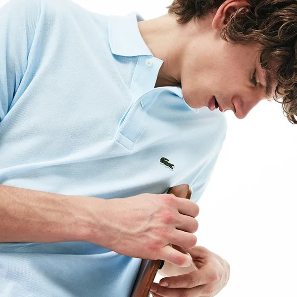Áo Polo Nam Lacoste Original L.12.12 Petit Piqué Cotton Polo Shirt L1212 T01 Màu Xanh Da Trời Size 3 - Thời trang - Vua Hàng Hiệu