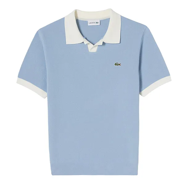 Áo Polo Nam Lacoste Pique Tissue Polo PH643E HBP Màu Xanh Nhạt Size 5