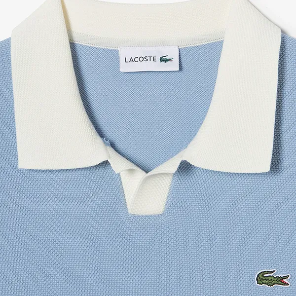Áo Polo Nam Lacoste Pique Tissue Polo PH643E HBP Màu Xanh Nhạt Size 5