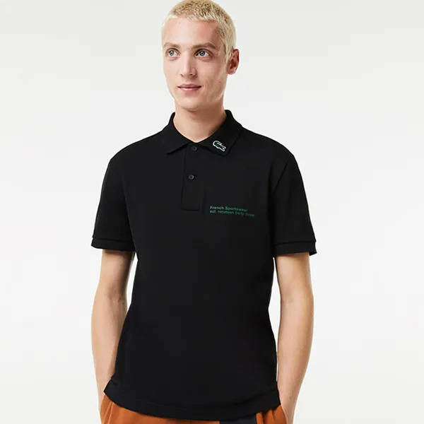 Áo Polo Nam Lacoste Regular Fit Polo Shirt PH0088 031 Màu Đen Size 5