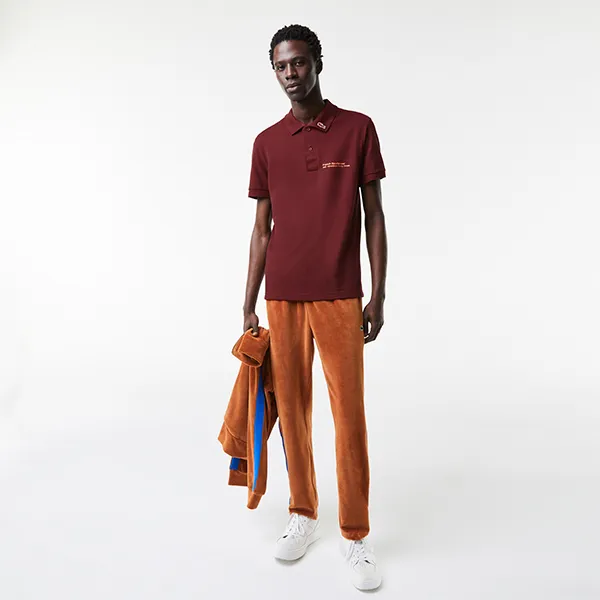 Áo Polo Nam Lacoste Regular Fit Polo Shirt PH0088 ZS1 Màu Đỏ Mận Size 4