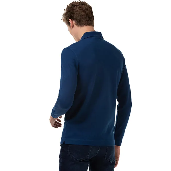Áo Polo Dài Tay Nam Lacoste Smart Paris Long Sleeve Stretch Cotton Polo Shirt PH2481 - HBM Màu Xanh Navy Size 5