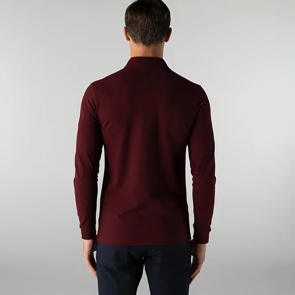 Áo Polo Nam Dài Tay Lacoste Smart Paris Long Sleeve Stretch Cotton Polo Shirt PH2481 SXL Màu Đỏ Đô Size 2 - Thời trang - Vua Hàng Hiệu