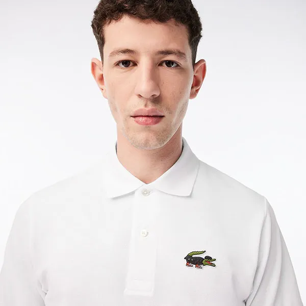 Áo Polo Nam Lacoste X Netflix Organic Cotton White PH7057 51 VIF Màu Trắng Size 3 - Thời trang - Vua Hàng Hiệu