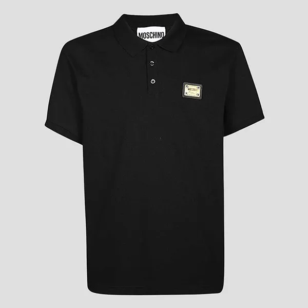 Áo Polo Nam Moschino Black With Polo Plaque 211Z PT120420420555 Màu Đen