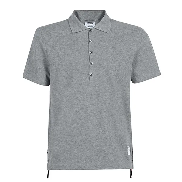 Áo Polo Nam Thom Browne MJP042A 00050 Relaxed Fit Polo Shirt Màu Xám - Thời trang - Vua Hàng Hiệu