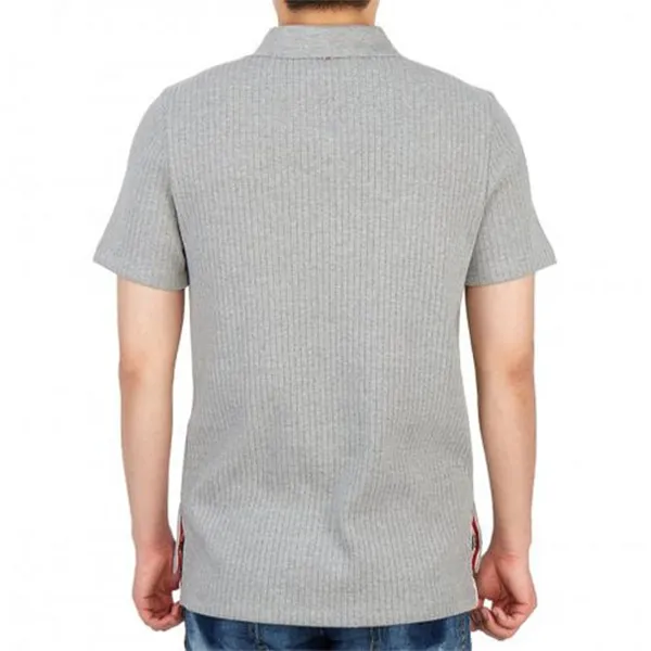 Áo Polo Nam Thom Browne Ribbed Short-Sleeve Polo Shirt Màu Xám Size 1 - Thời trang - Vua Hàng Hiệu