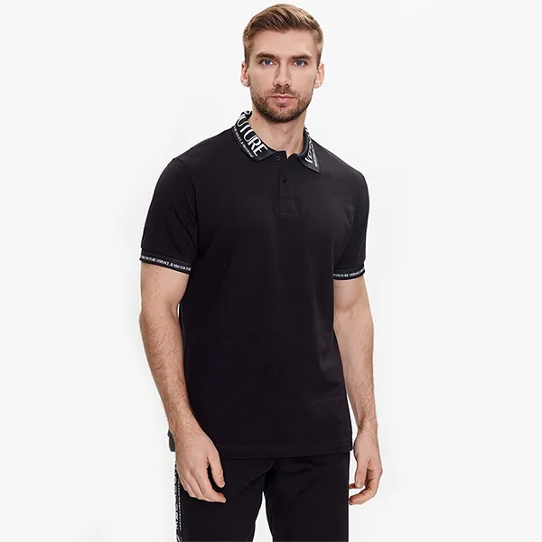 Áo Polo Nam Versace Jeans Couture Polo Shirt 74GAGT02 Màu Đen Size M