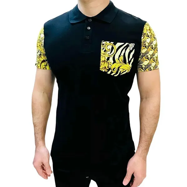 Áo Polo Nam Versace Polo Shirt B3GNB717 Màu Đen Size 46