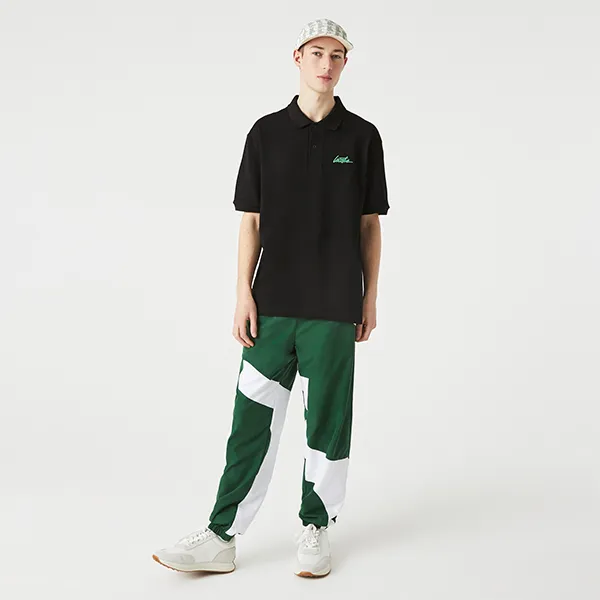Áo Polo Unisex Lacoste Live Loose Fit Signature Cotton Polo PH2758 DNQ Màu Đen Size S