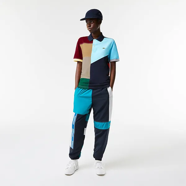 Áo Polo Unisex Lacoste Patchwork Effect Cotton Petit Piqué Polo PH0492 C50 Phối Màu Size XS