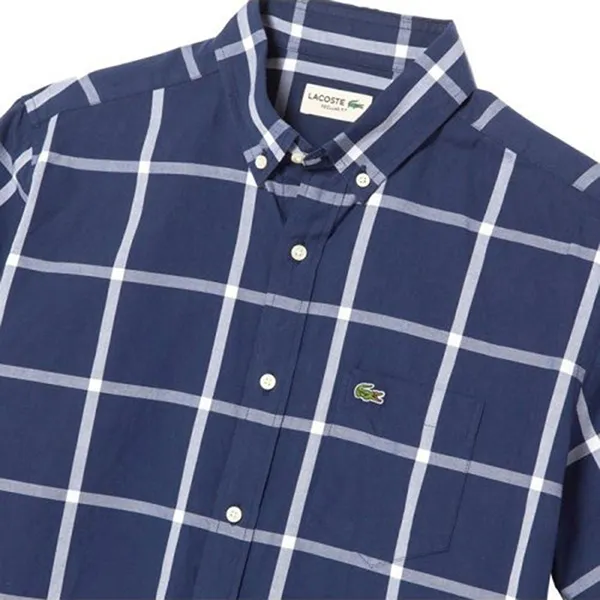 Áo Sơ Mi Cộc Tay Nam Lacoste CH633 - S2P Màu Xanh Navy Size 40 - Thời trang - Vua Hàng Hiệu