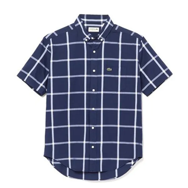 Áo Sơ Mi Cộc Tay Nam Lacoste CH633 - S2P Màu Xanh Navy Size 40 - Thời trang - Vua Hàng Hiệu