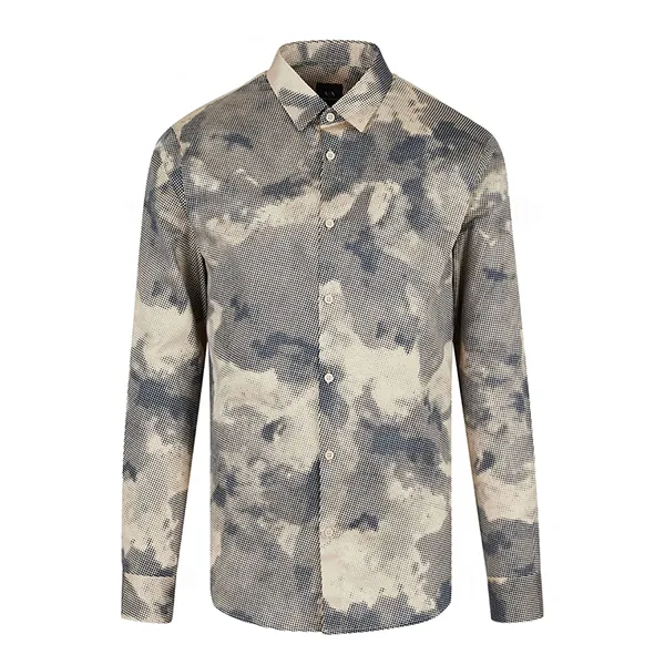 Áo Sơ Mi Nam Armani Exchange Pixelated Camouflage Print Cotton Satin Shirt 3RZC20ZNZRZ Màu Xám Be Size S - Thời trang - Vua Hàng Hiệu